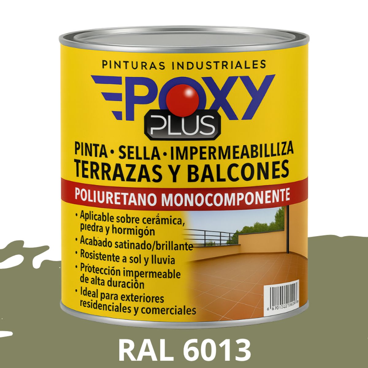 EPOXY - TERRAZAS Y BALCONES- Pinta Sella e Impermeabiliza - 500CC RAL 6013