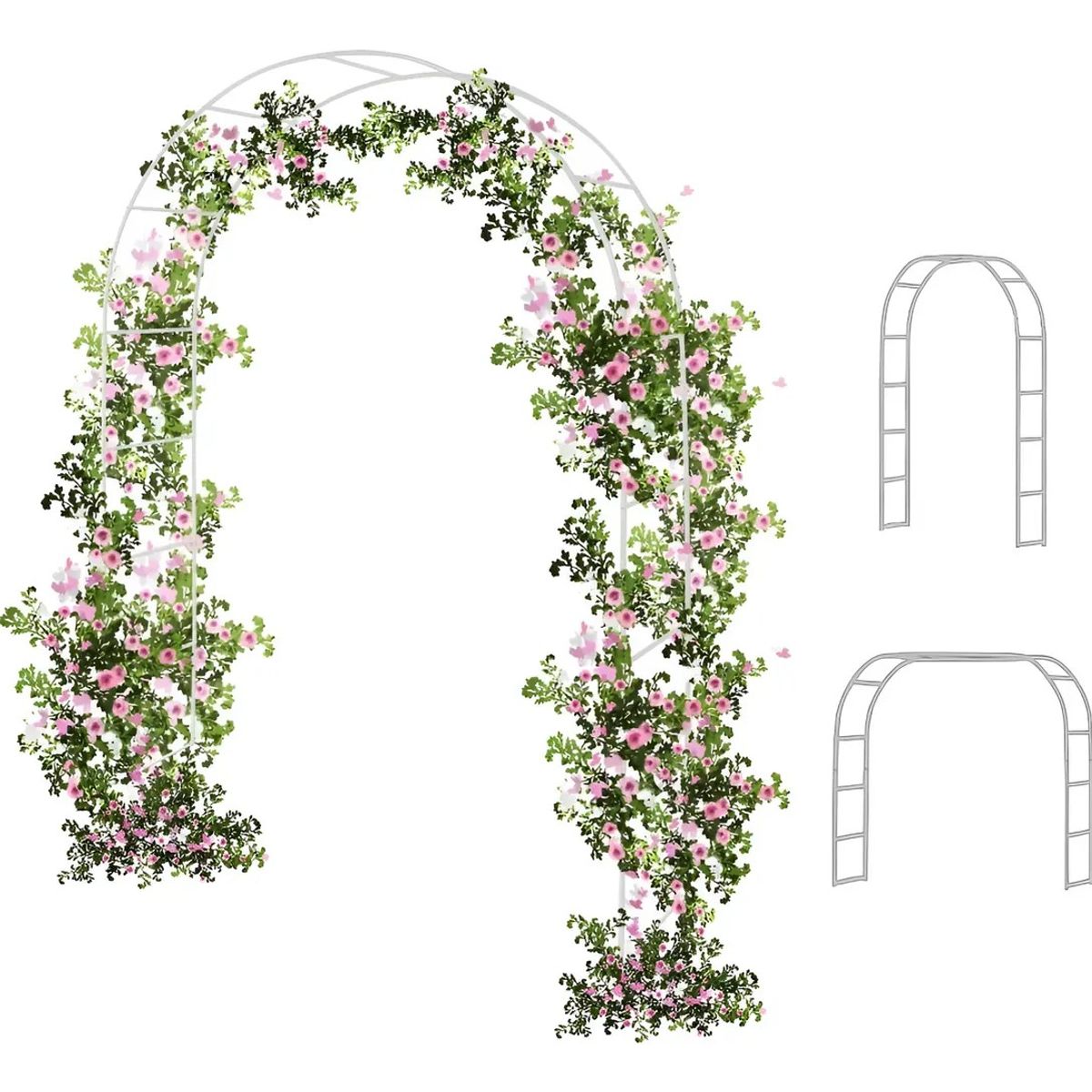 KUANGYE - Arco Jardín Plantas Globos Matrimonio Metal Altura Ajustable