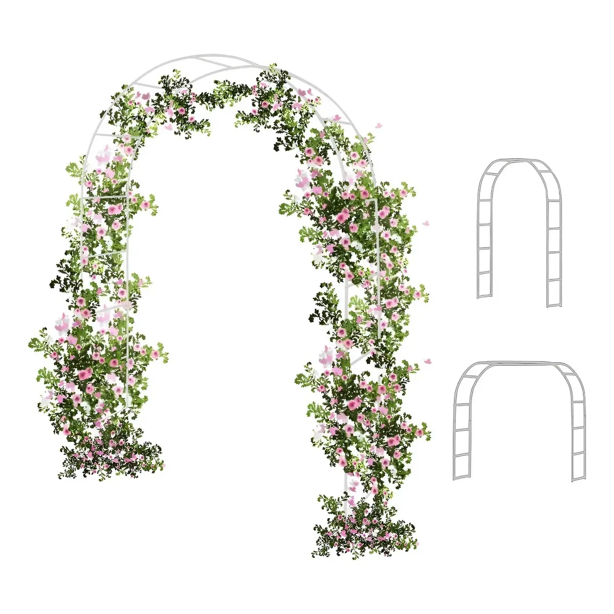 KUANGYE - Arco Jardín Plantas Globos Matrimonio Metal Altura Ajustable