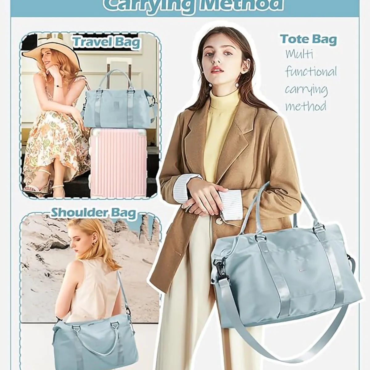 EINICIO - Bolsa De Viaje Con Múltiples Bolsillos Y Gran Capacidad