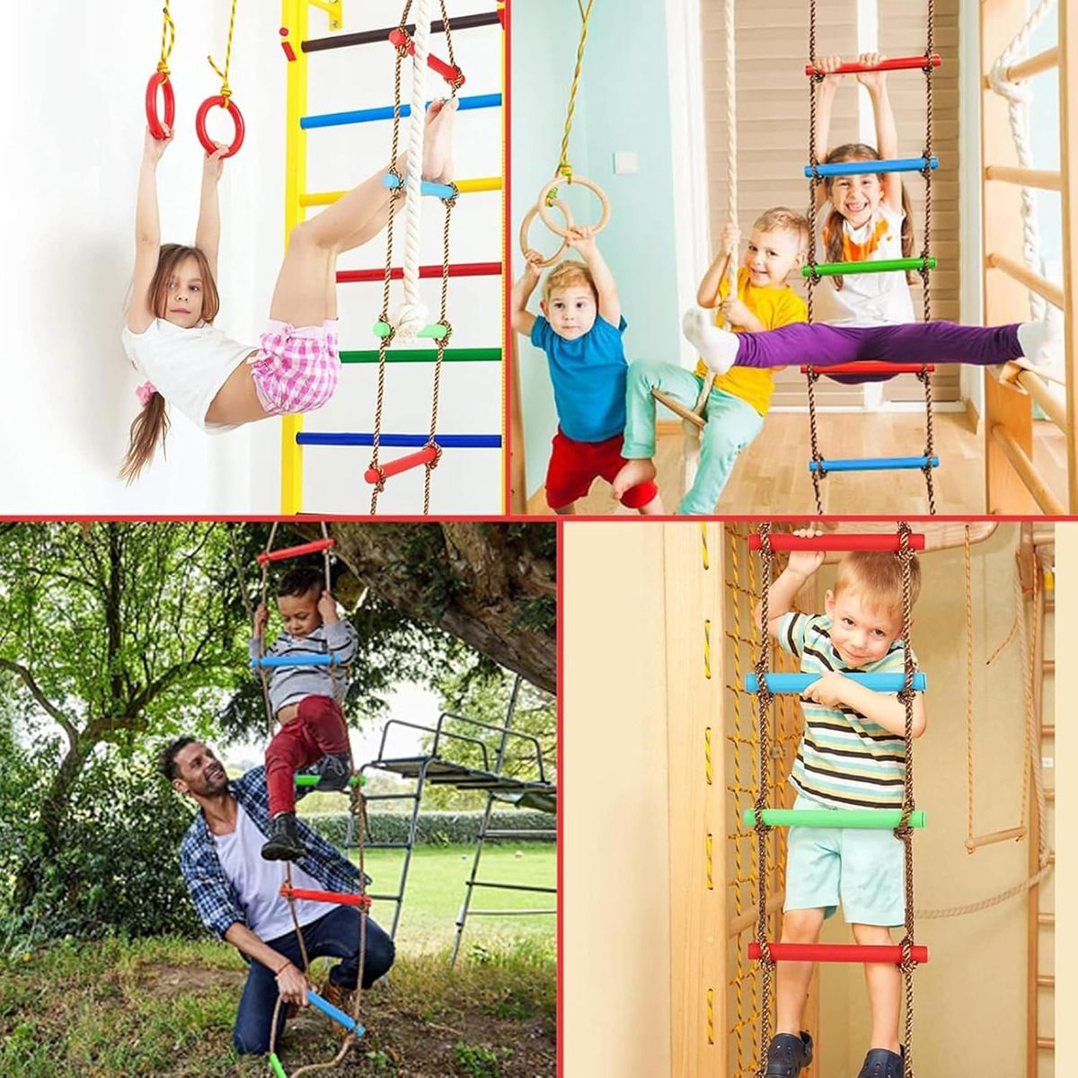 GENERICO - Columpio De EscaladaCuerda De Escalada Segura 2m Para Niños