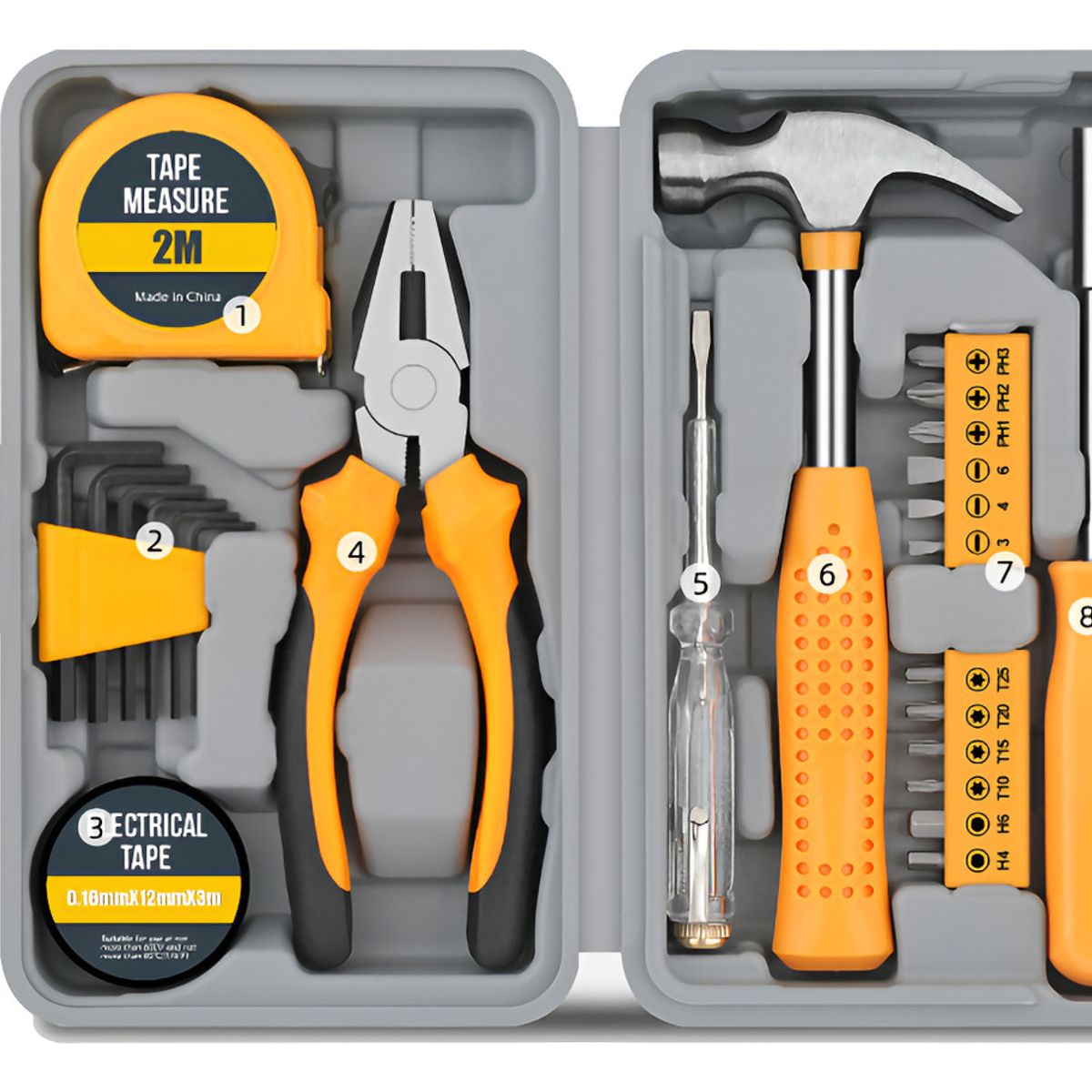 GENERICO - 24 Pcs Kit De Herramientas Diy Con Caja Para Hogar Y Oficina