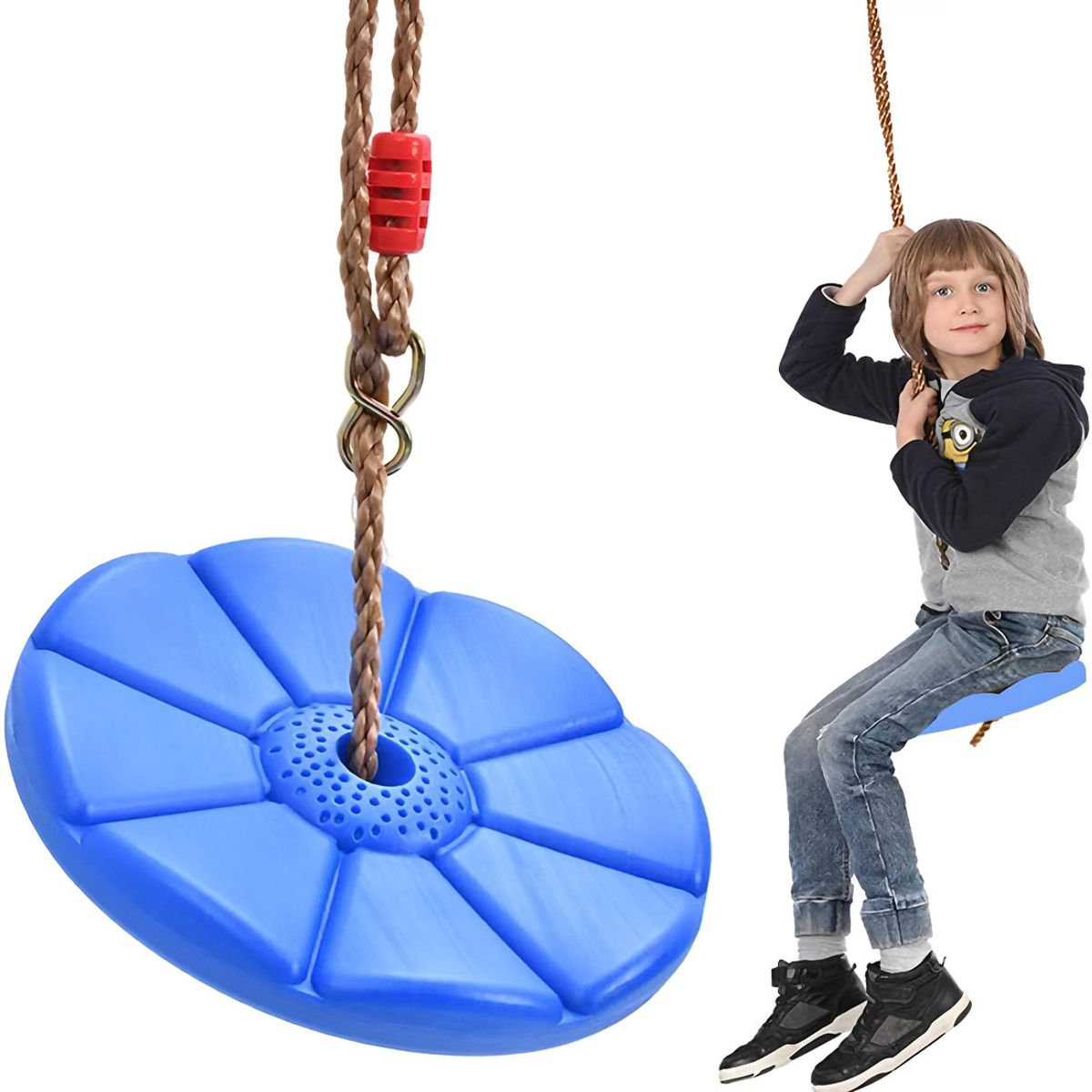 GENERICO - Columpio De Disco Para Niños Carga 150kg Interior Exterior