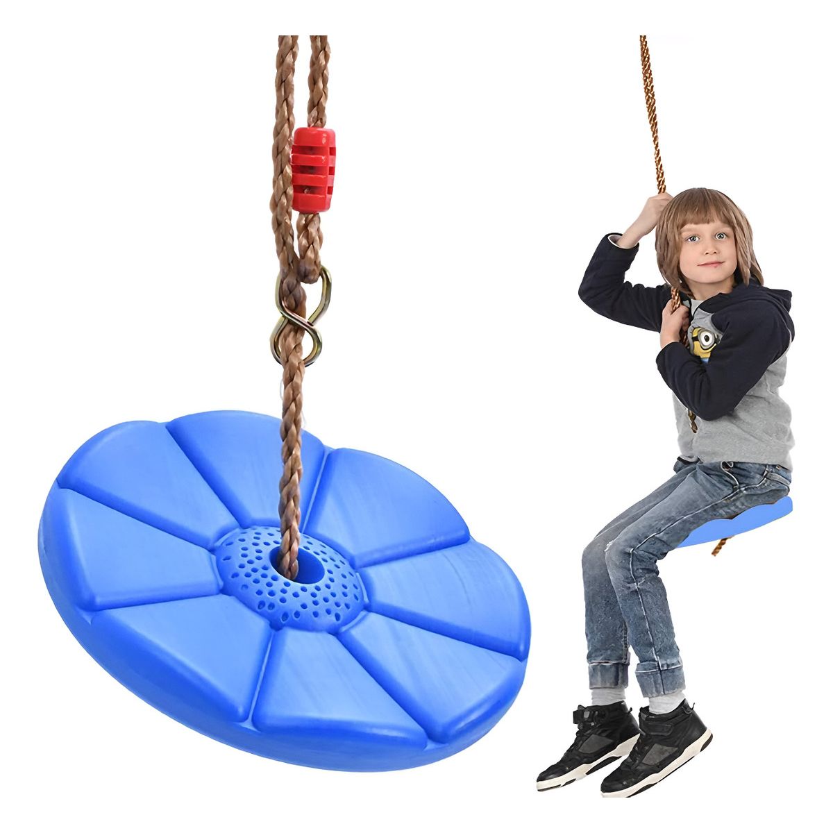 GENERICO - Columpio De Disco Para Niños Carga 150kg Interior Exterior