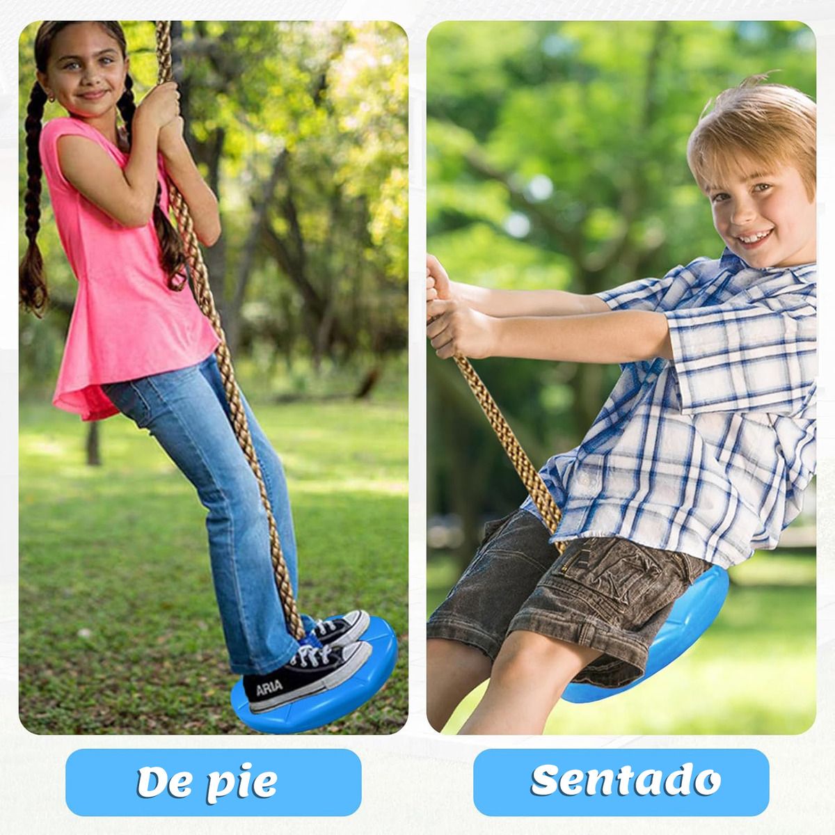 GENERICO - Columpio De Disco Para Niños Carga 150kg Interior Exterior