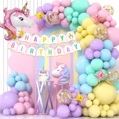 GENERICO - 147pcs Globos De Decoración De Unicornio Para Fiestas