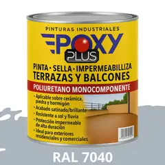 EPOXY - TERRAZAS Y BALCONES- Pinta Sella e Impermeabiliza - 500CC RAL 7040