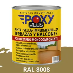 EPOXY - TERRAZAS Y BALCONES- Pinta Sella e Impermeabiliza - 500CC RAL 8008
