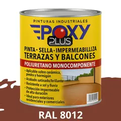 EPOXY - TERRAZAS Y BALCONES- Pinta Sella e Impermeabiliza - 500CC RAL 8012