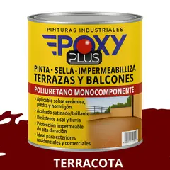 EPOXY - TERRAZAS Y BALCONES- Pinta Sella e Impermeabiliza - 500CC TERRACOTA