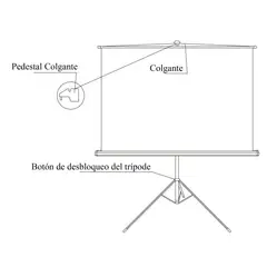 MALIK - TELON CON TRIPODE 2.43X1.83 COPA AMERICA para VIEWSONIC PA503X
