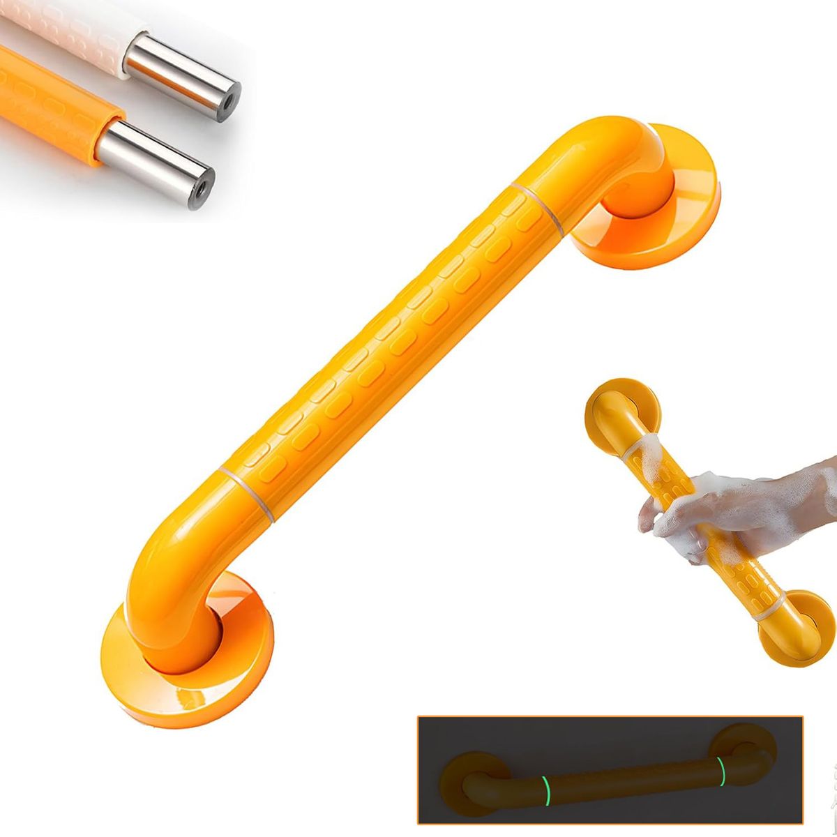 GENERICO - 40cm Barra De Seguridad Para Baño Con Círculo Luminoso