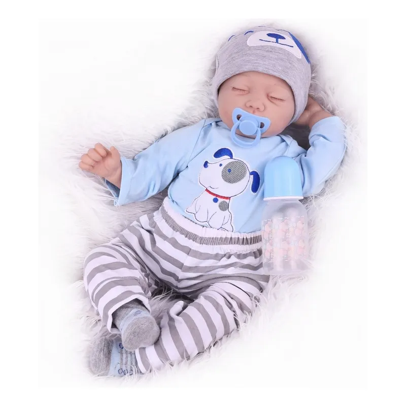 LSABEL RENACI - 55cm Muñeca Bebé Reborn De Silicona Y Algodón