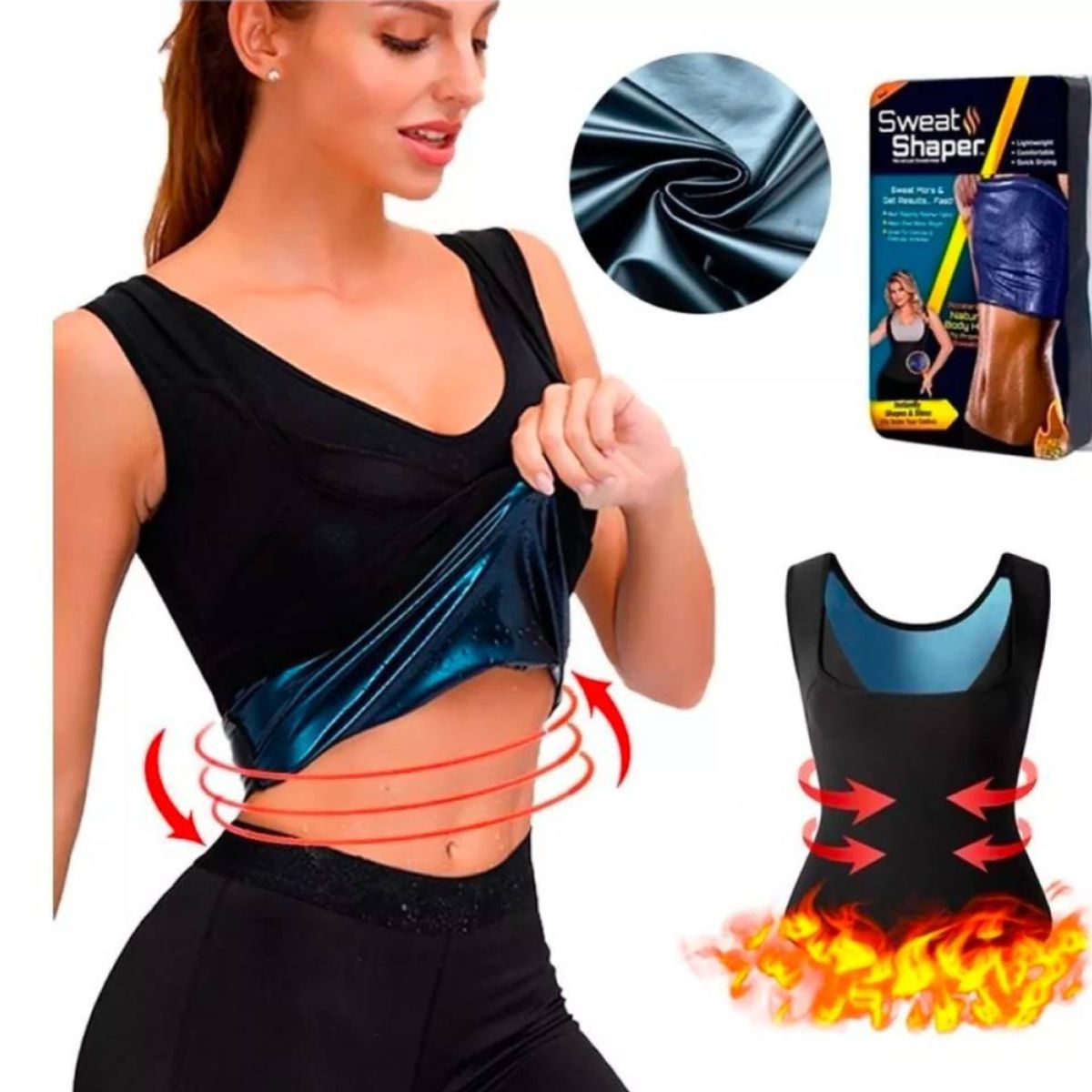 MOVI - Sweat Shaper Mujer Reduce tonifica moldea y estiliza tu abdomen - Mujer S-M