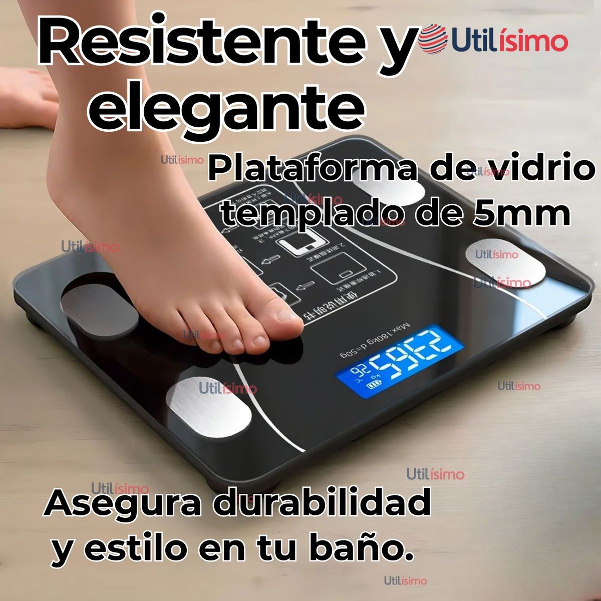 LINE - Balanza Pesa Digital Inteligente App Bluetooth Báscula Recargable