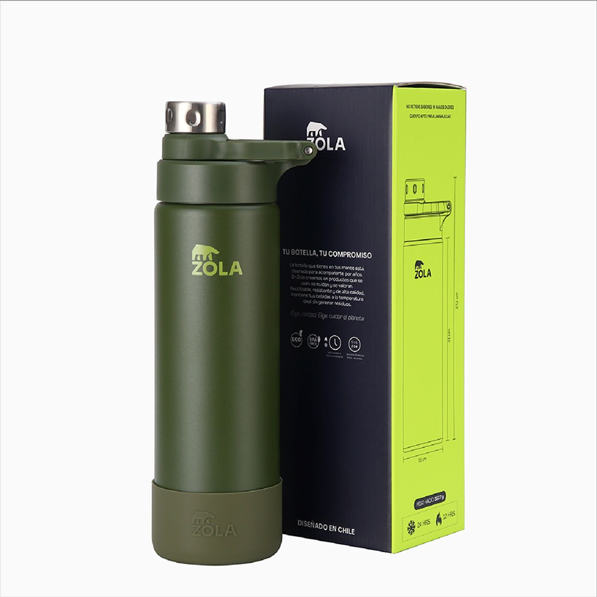 ZOLA OUTDOORS - Botella Térmica 720 ML CLASICA ZOLA OUTDOORS VERDE