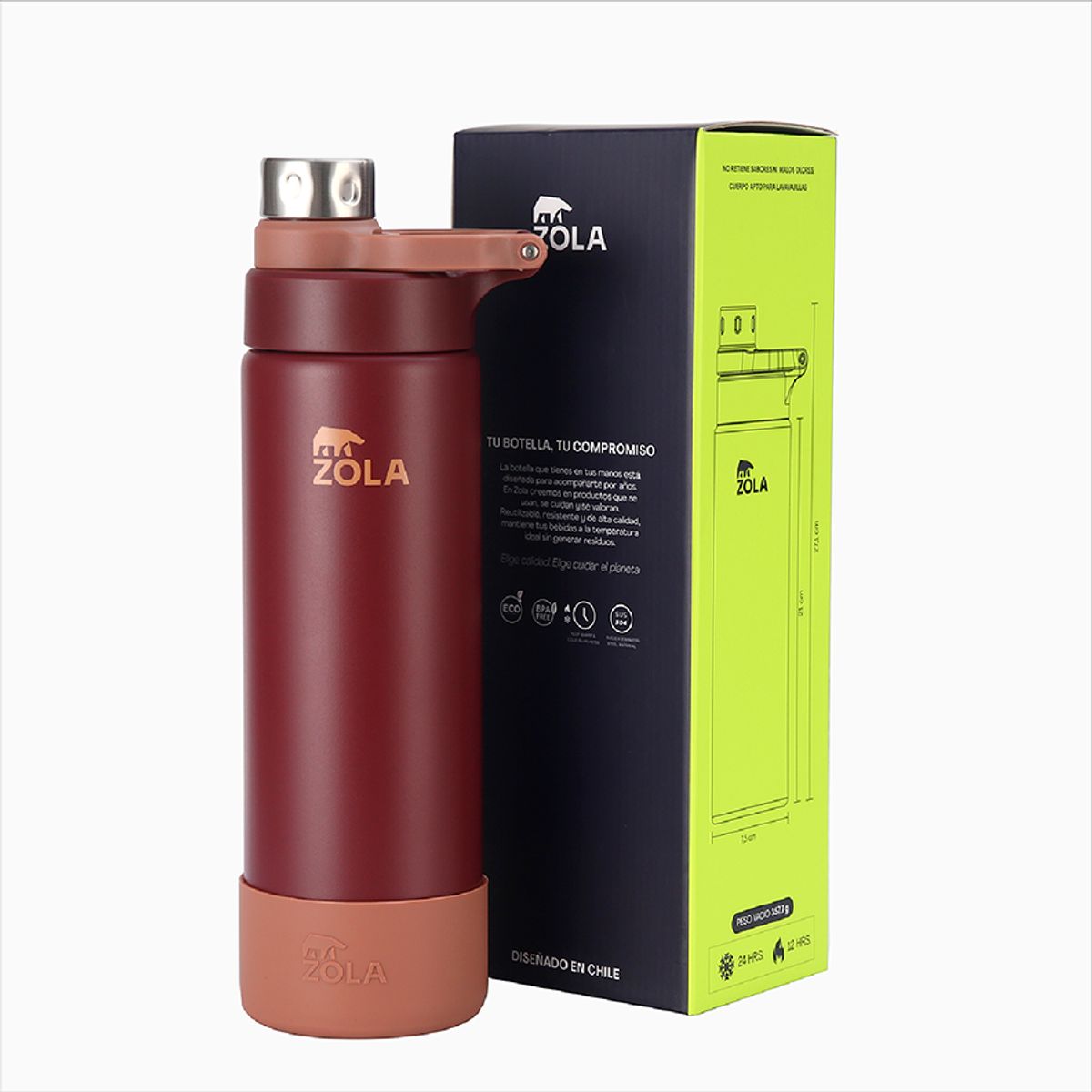 ZOLA OUTDOORS - Botella Térmica 720 ML CLASICA ZOLA OUTDOORS BURDEO