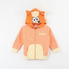 BLUEY - Poleron Cerrado Niño Orejas Café