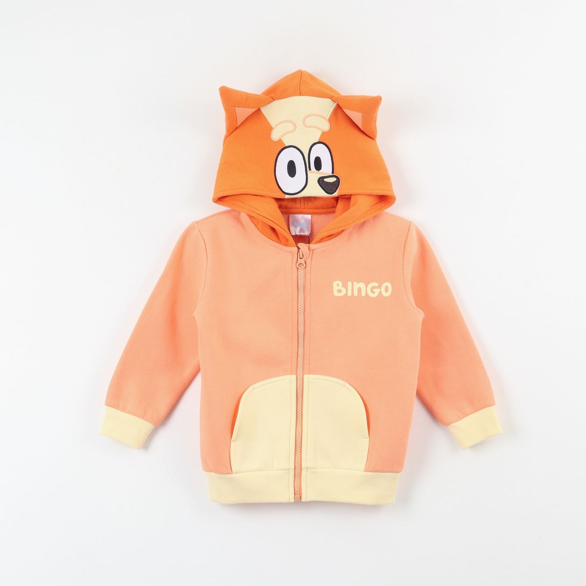 BLUEY - Poleron Cerrado Niño Orejas Café Bluey