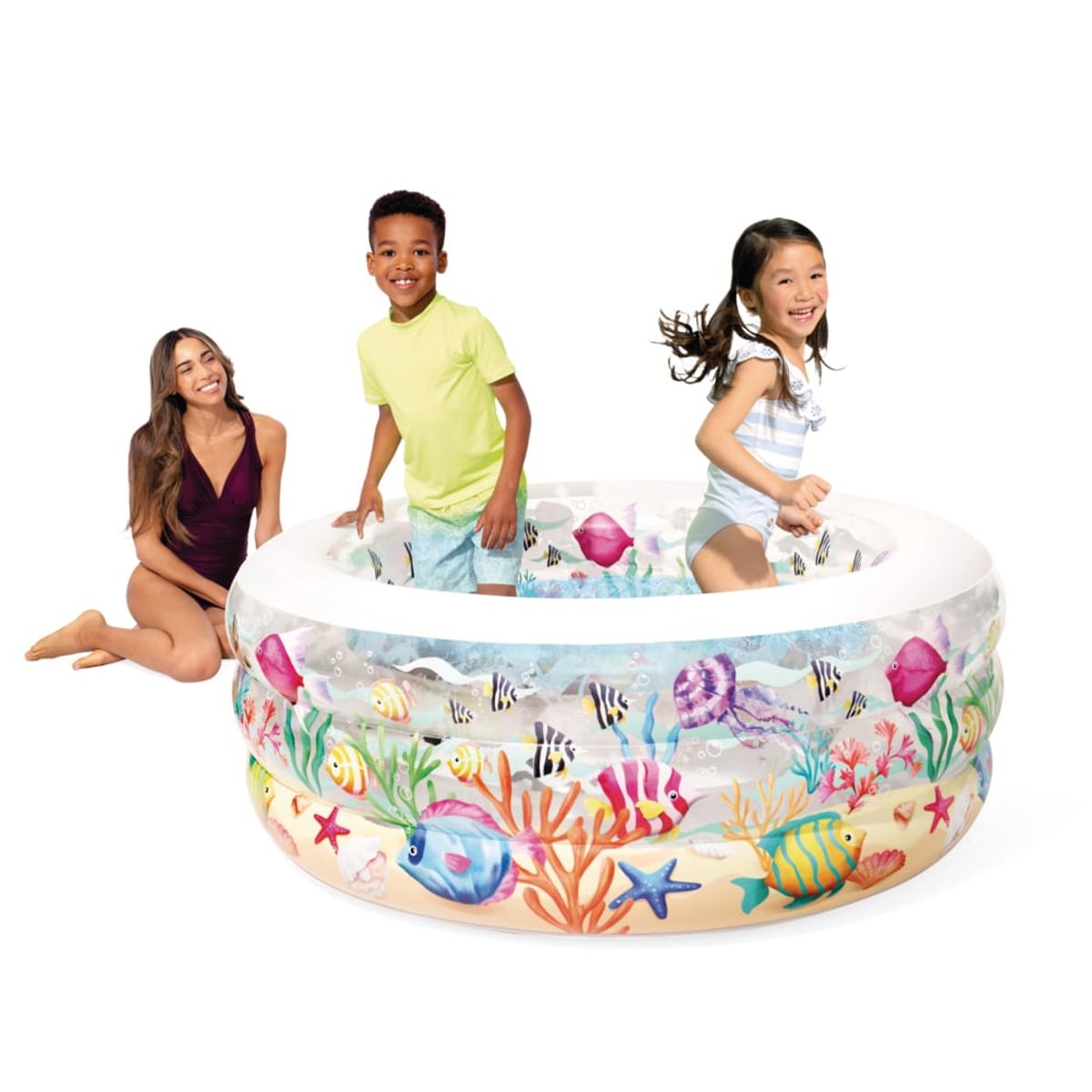 INTEX - Piscina Inflable INTEX Fishy Fun con Piso Inflable 152 x 56 cm, 360L