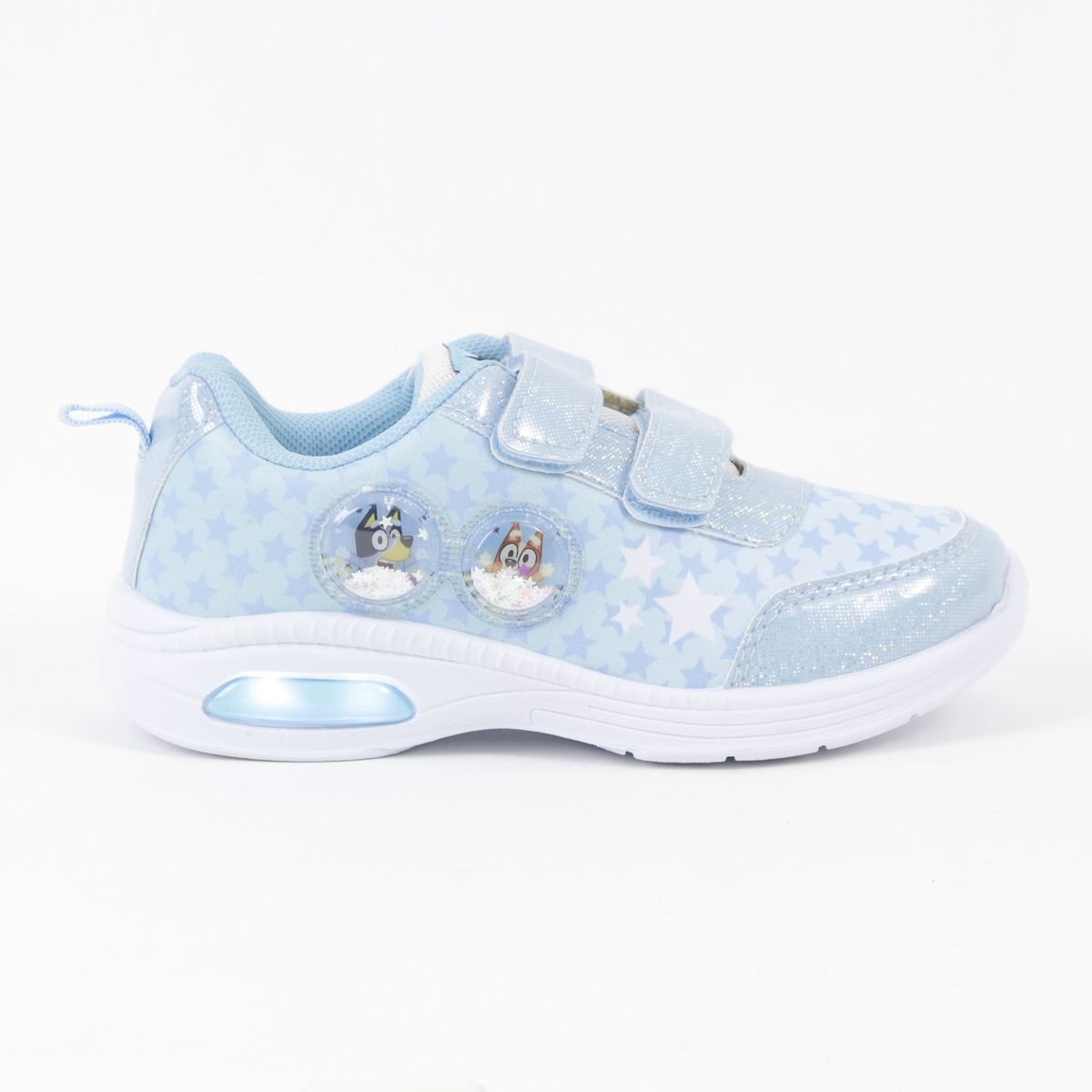 BLUEY - Zapatillas con luces Niña Celeste Estrellas Bluey