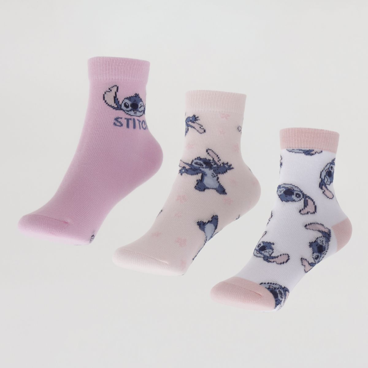 DISNEY - Tripack Calcetines Niña Celeste Ola Lilo & Stitch Disney