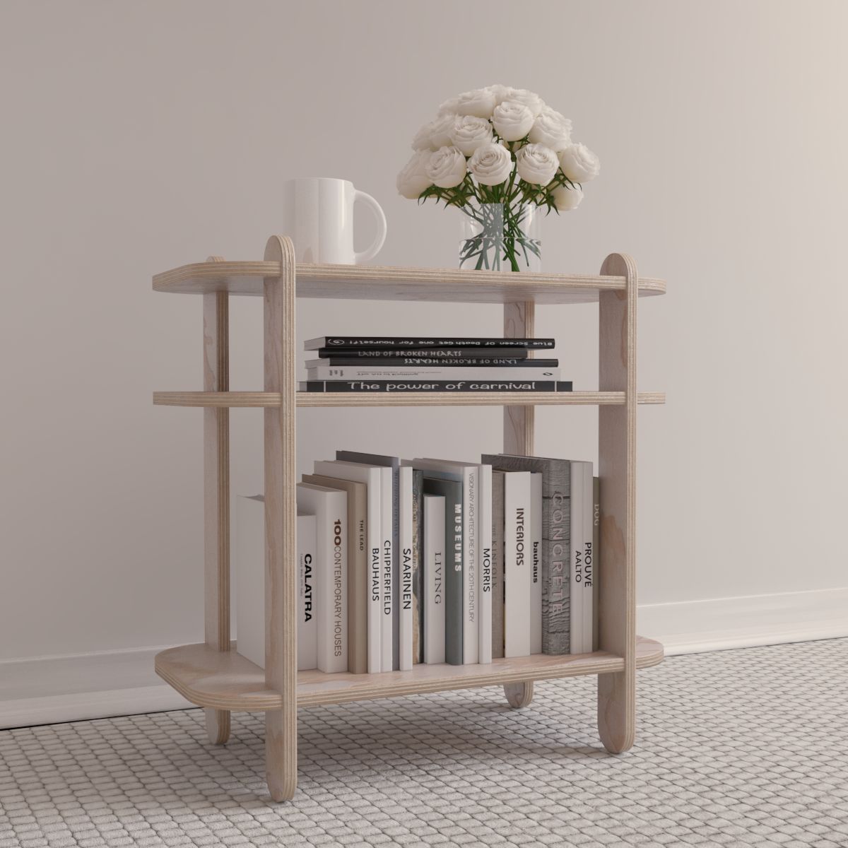 GENERICO - Velador de Madera Dos Niveles  Modular  Mobelling