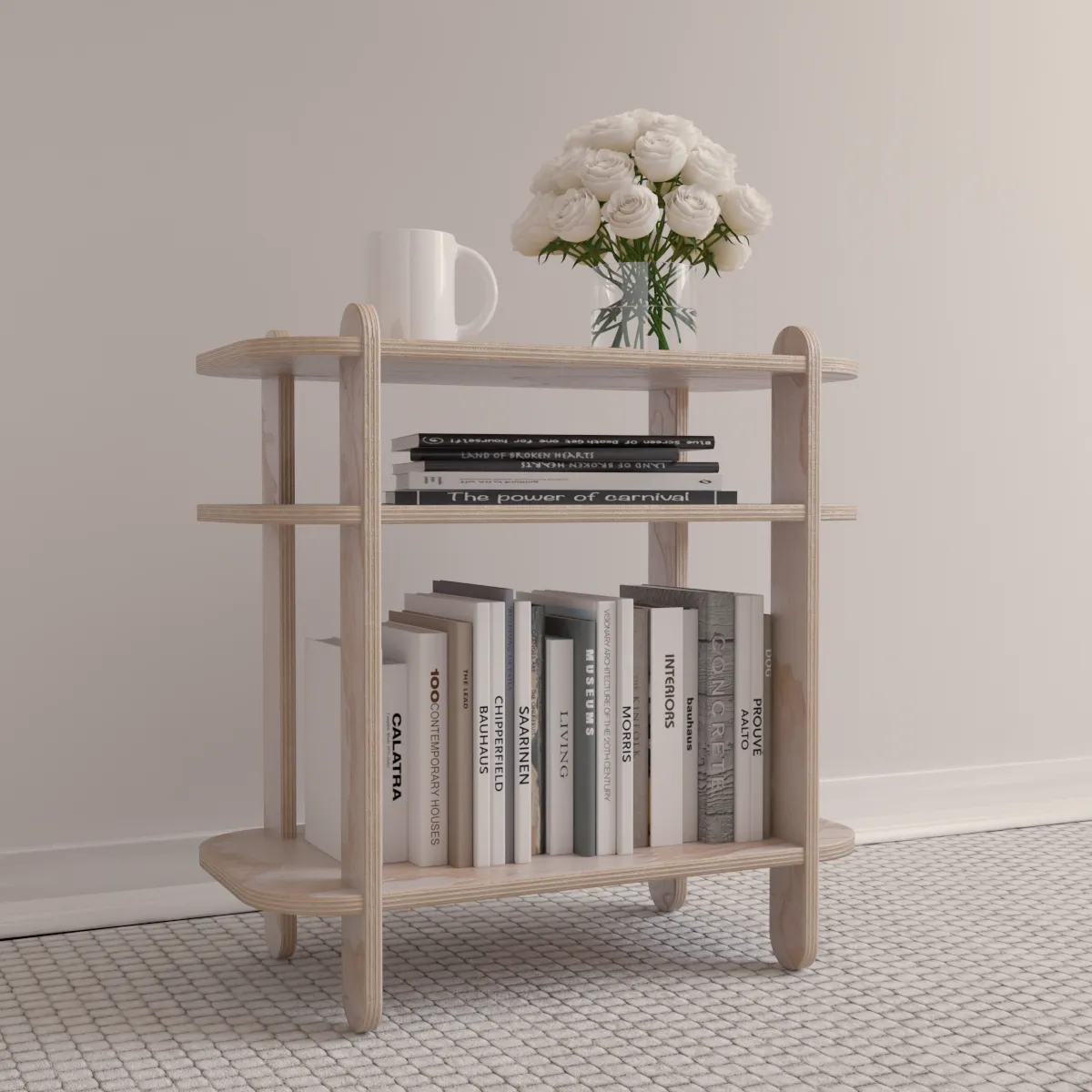 GENERICO - Velador de Madera Dos Niveles  Modular  Mobelling