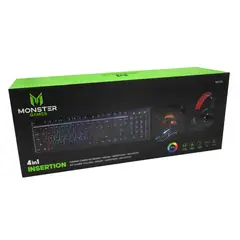 MONSTER GAMES - Kit Gamer 4 en 1 OPEN BOX