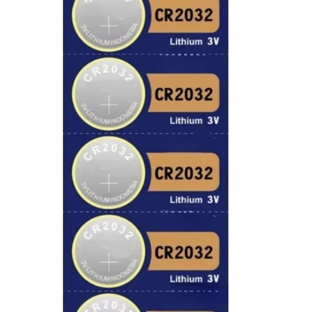 GENERICO - Set Pack de 5 Pilas Tipo Boton CR2032