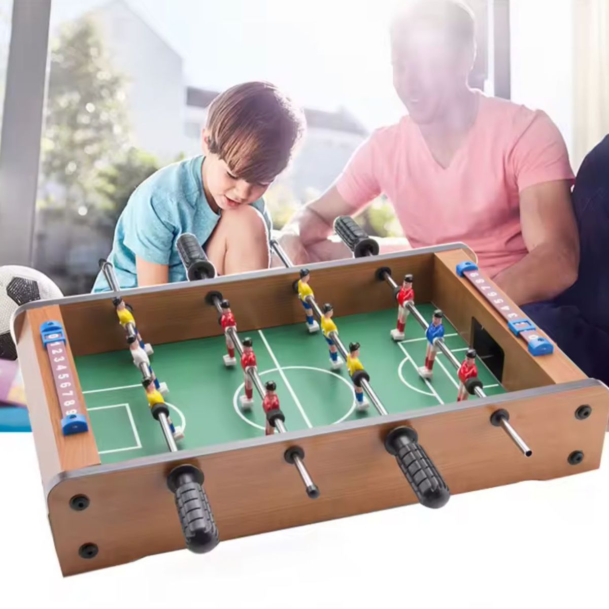 GENERICO - Mesa De Fútbol Mini Taca Taca Portátil De Madera Para Niños