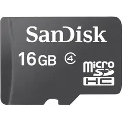 SANDISK - Memoria Micro Sd Hc 16gb Clase 4 + Adaptador Sd
