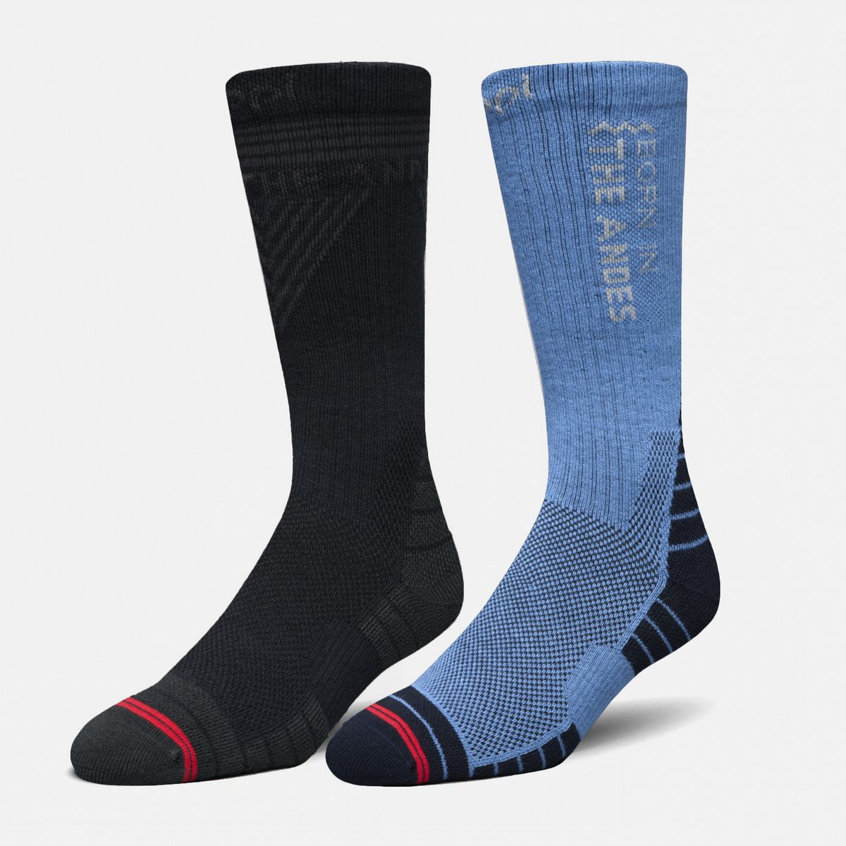 LIPPI - Calcetines Hombre Duo Trekking Light Pack Negro Azul Grisaseo Lippi