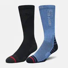 LIPPI - Calcetines Hombre Duo Trekking Light Pack Negro Azul Grisaseo
