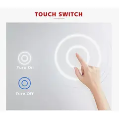 GENERICO - Espejo Redondo 60cm Luz Led One Touch Baño De Lujo Circular