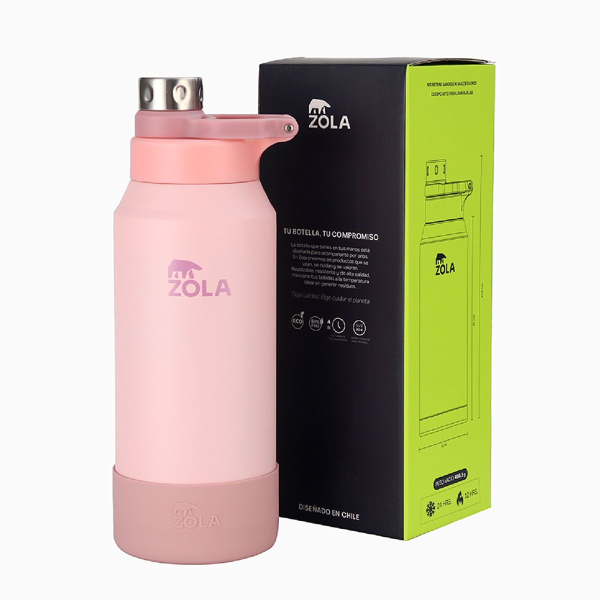 ZOLA OUTDOORS - Botella Térmica 1000 ML HIKERS ZOLA OUTDOORS ROSA