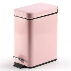 GENERICO - Basurero Acero Inoxidable 5L Para baño rosado
