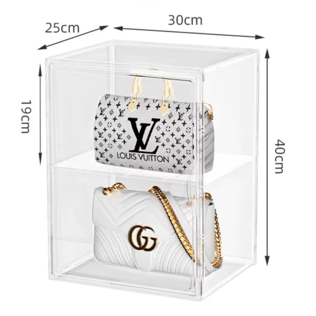 GENERICO - Pack 10 Cajas Organizadora Grande Carteras Bolsos Apilable