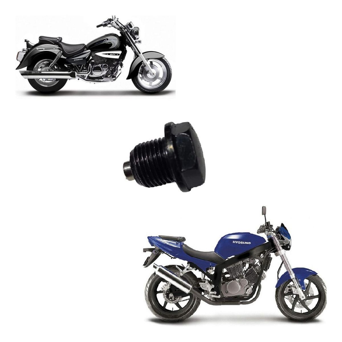 GENERICO - Tapon Carter Aceite Moto Hyosung 250 - 650 Original