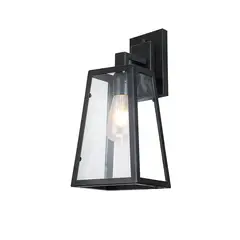 WANT - APLIQUE FAROL RECTANGULAR PORTA AMPOLLETA E27 NEGRA
