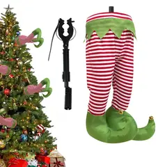 HAZ TU CLICK - Decoración Piernas Elfo Móviles Para Árbol De Navidad