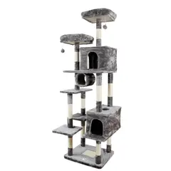 SUKEA - Gimnasio Rascador De Torre Para Gatos 2.06 Mts Z224