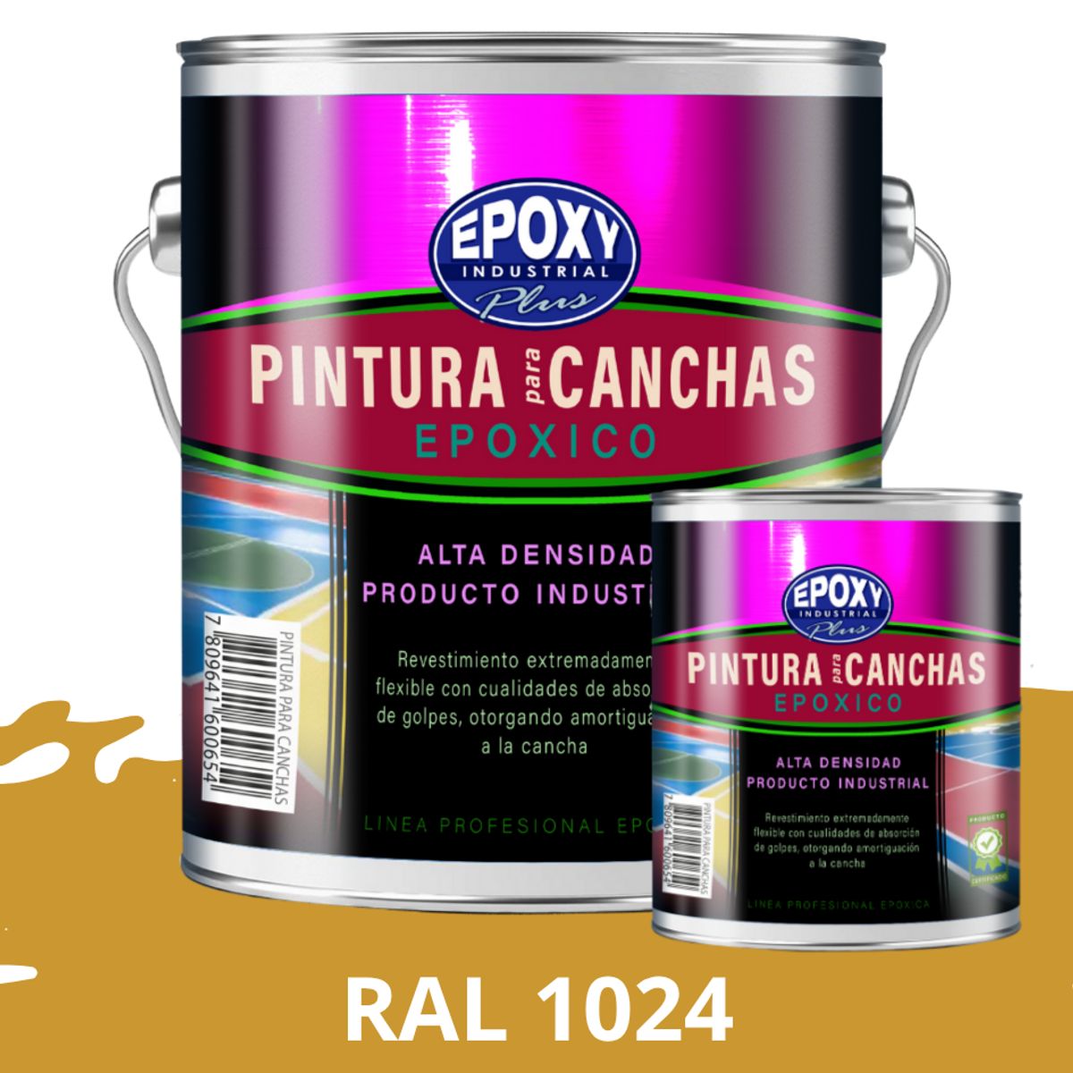 EPOXY - PINTURA EPÓXICA 2K CANCHAS DEPORTIVAS - KIT GALON RAL 1024