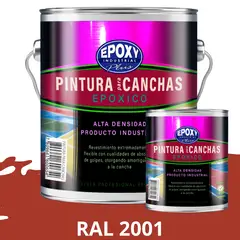 EPOXY - PINTURA EPÓXICA 2K CANCHAS DEPORTIVAS - KIT GALON RAL 2001