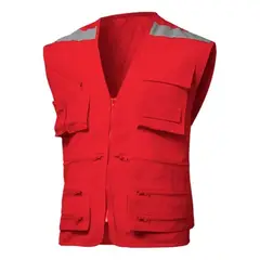 ACTIVEX - Chaleco Geólogo Poplin Rojo