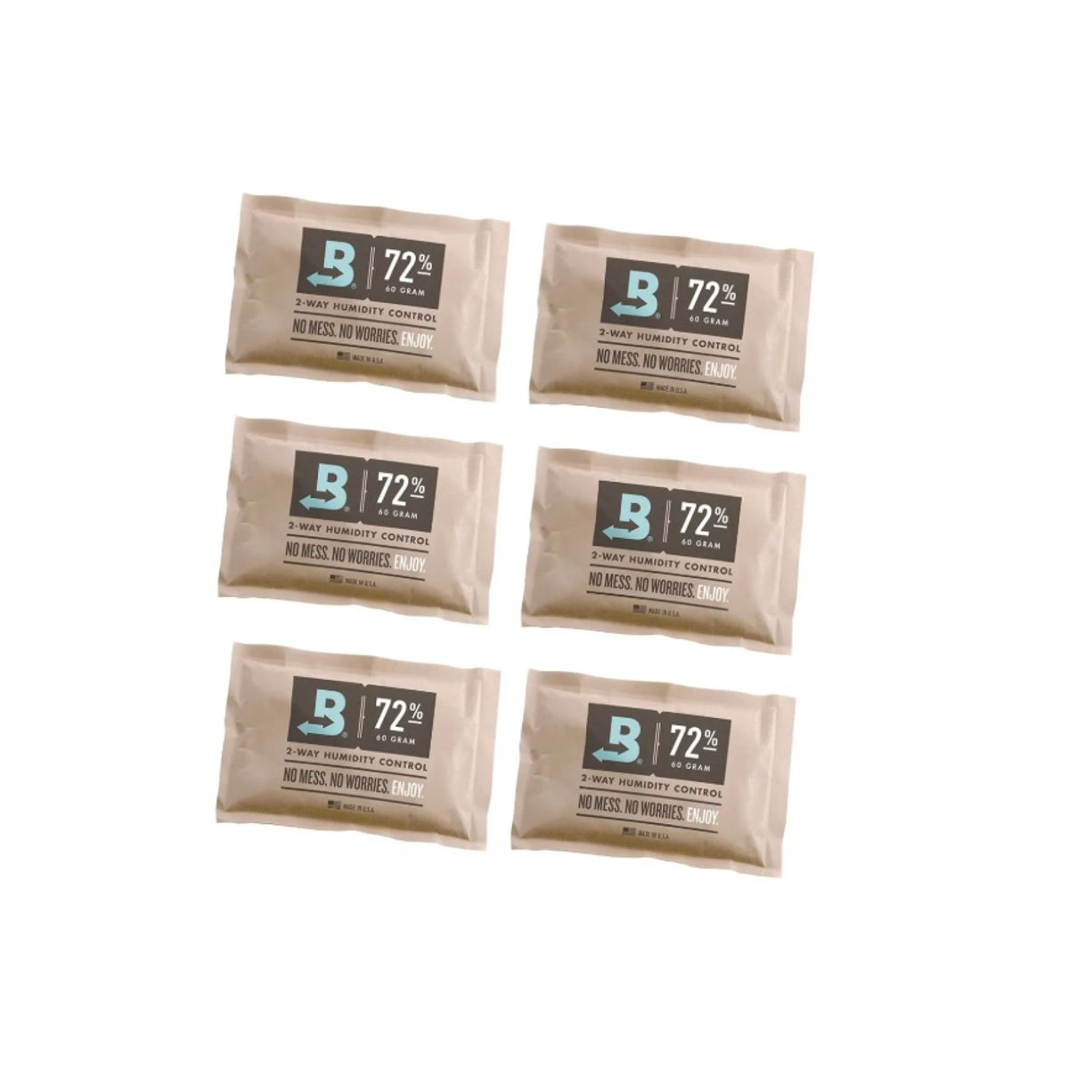 GENERICO - 6 Sobres Boveda Pack 72pct 60gr Control Humedad 2 vias