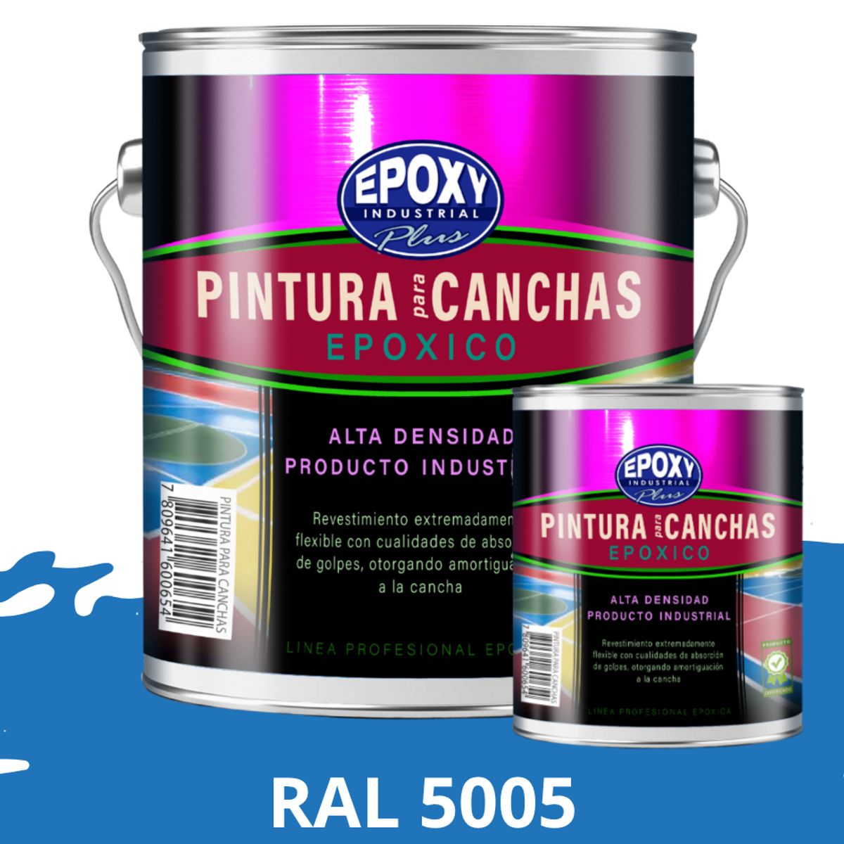 EPOXY - PINTURA EPÓXICA 2K CANCHAS DEPORTIVAS - KIT GALON RAL 5005
