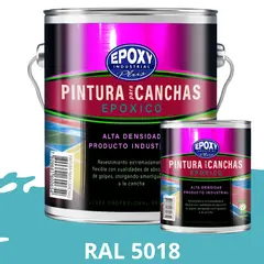 EPOXY - PINTURA EPÓXICA 2K CANCHAS DEPORTIVAS - KIT GALON RAL 5018