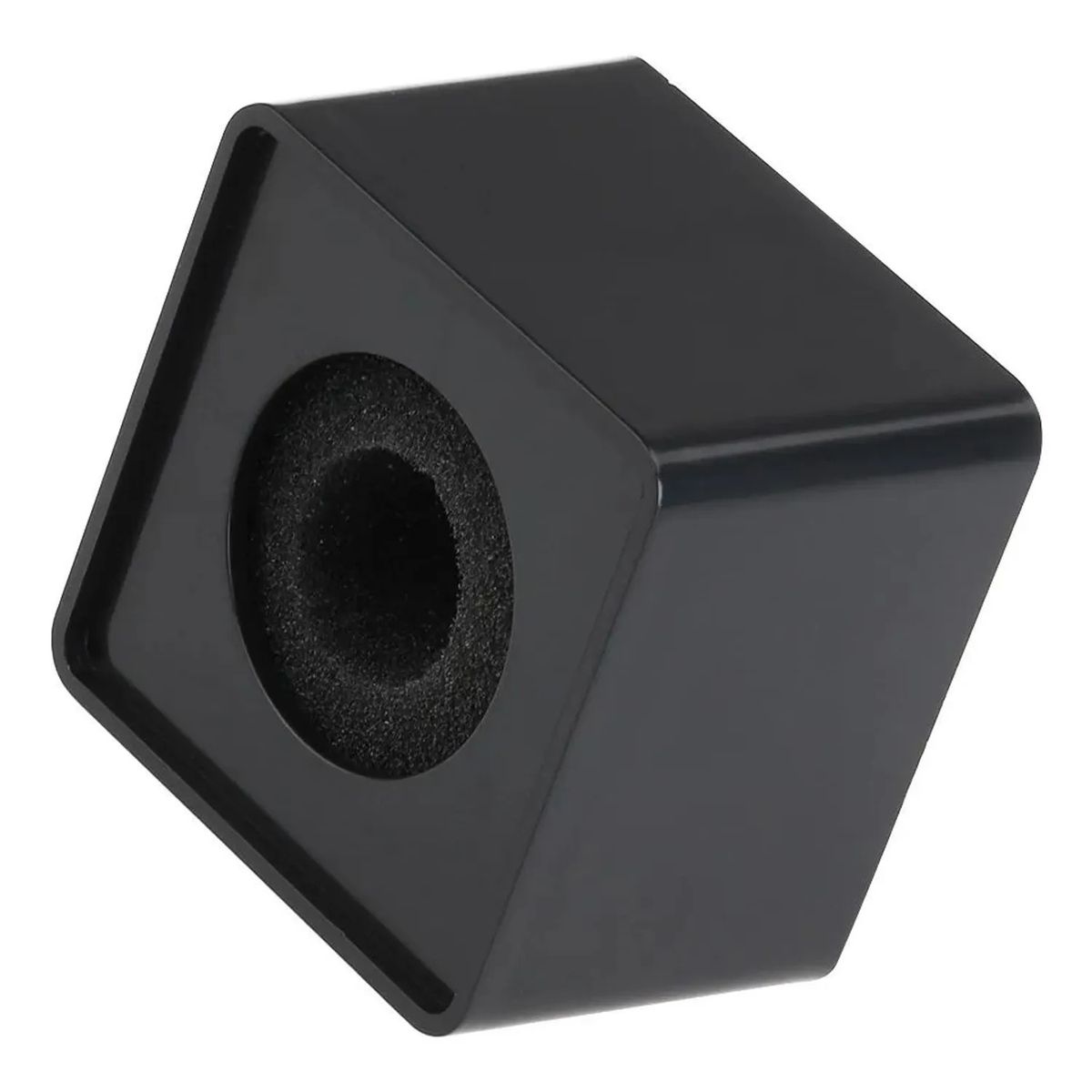 GENERICO - Cubo Microfono Cubo Acrilico Porta Logo Microfono Flags Negro