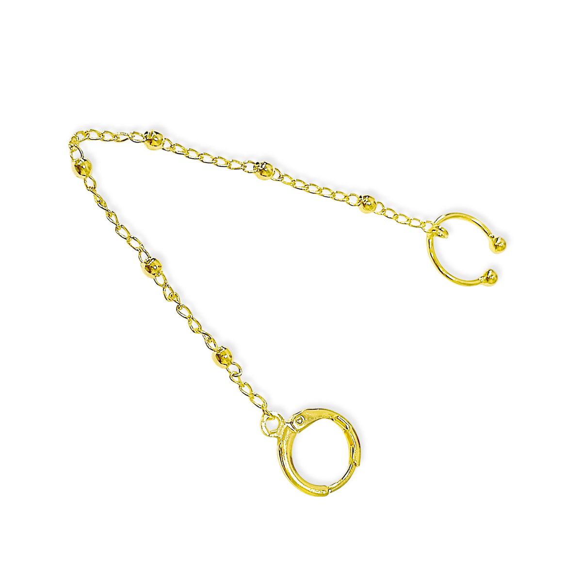 COGGIOLA - Aro Trepador Eslabón Bolita Enchapado Oro 18K